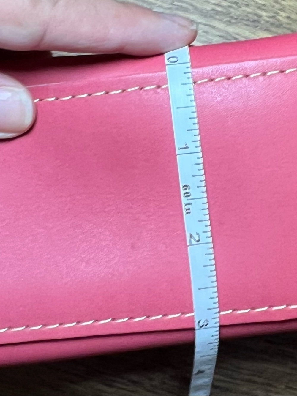 Portland Leather Goods Eclipse Makeup Bag Guava Pink Leather Cosmetic Pouch - Picture 12 of 12